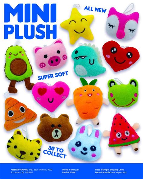 Mini Plush Mix Toys For Mini Cranes And Vending Machines