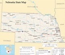 ♥ Nebraska State Map - A large detailed map of Nebraska State USA