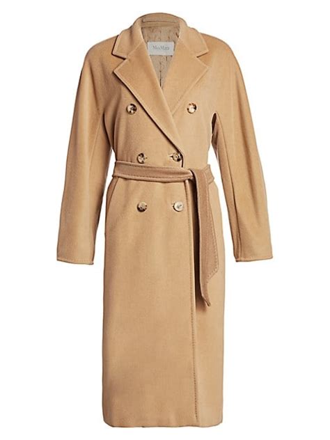 Shop Max Mara 101801 Icon Madame Wool And Cashmere Double Breasted Coat