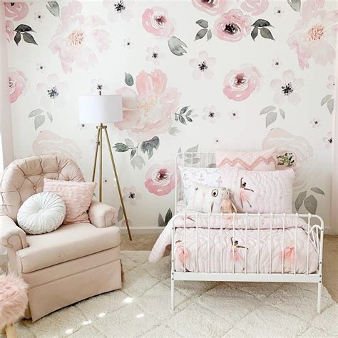 Jolie Wallpaper Mural Floral Wallpaper For Nursery
