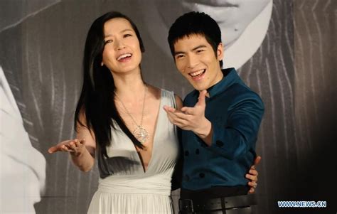 pop singer jam hsiao and actress kelly lin attend a press conference for hsiao s latest album