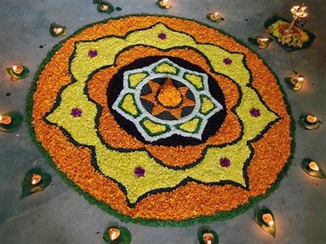 Pookalam also known as flower carpet is usually made in kerala as a part of traditional onam festiv. Pookalam Designs | Onam | Theme - Boldsky.com