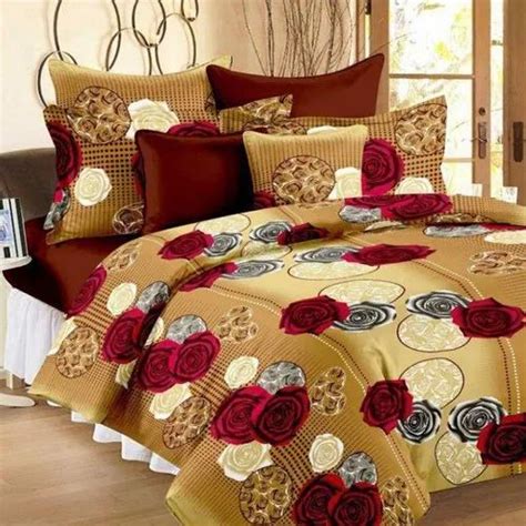 Multicolor Digital Printed Glace Cotton Bedhseet With 2 Pillow Covers Type Double At Rs 150