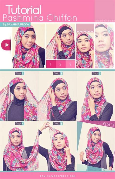 Pashmina Chiffon Hijab Tutorial Hijab Fashion How To Wear Hijab