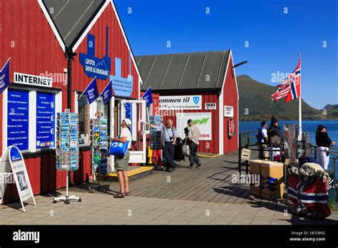 Leknes Harbour Lofoten Islands Nordland County Norway Stock Photo
