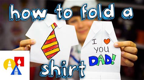 The fun and easy father's day craft series continues with our super easy pop up trophy card. How To Fold An Origami Shirt (Father's Day Card) - YouTube