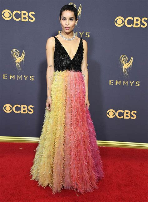 Zoe Kravitz In A Dior Couture Dress At 2017 Emmys