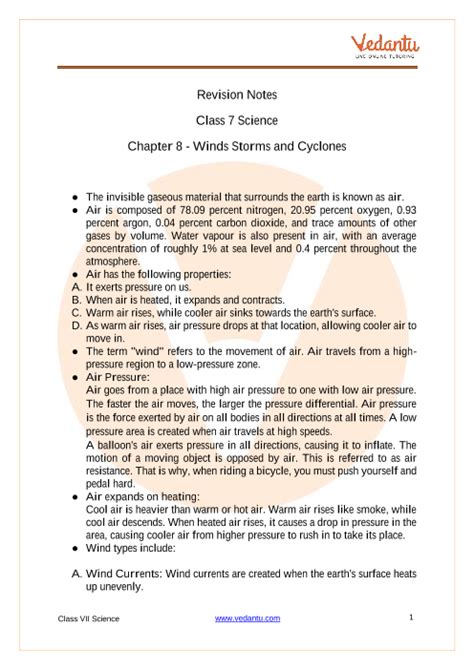 Science Form 1 Chapter 7 Air Notes James Hardacre