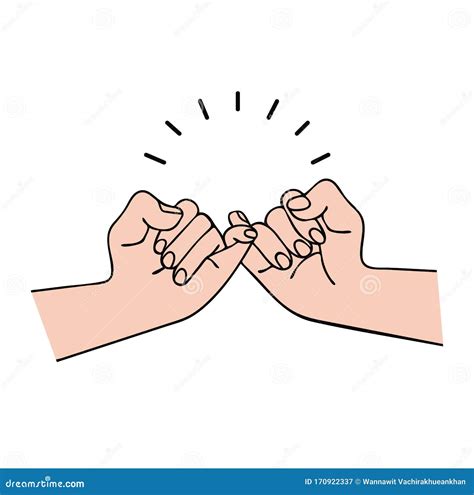 Pinky Promise Icon Finger Vector Trustworthy Swear Cooperation