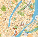 Copenhagen Map - Map Of The City Of Copenhagen Denmark Stock Vector ...