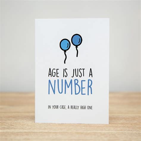 Greeting Card Age Is Just A Number Greeting Cards Birthday