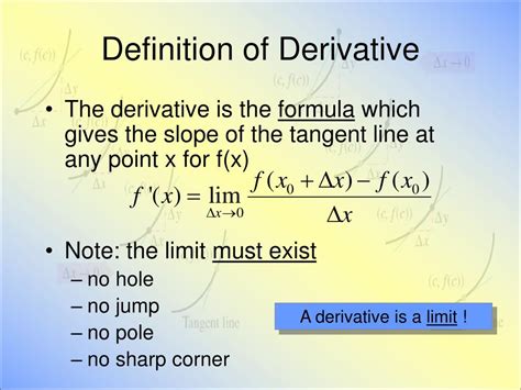 Ppt The Derivative And The Tangent Line Problem Powerpoint