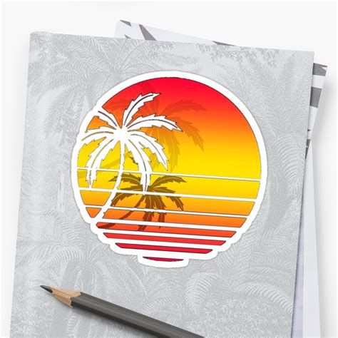Sunset Sticker By A7m4d Redbubble
