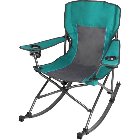 foldable comfort camping rocking chair green 300 lbs capacity adult