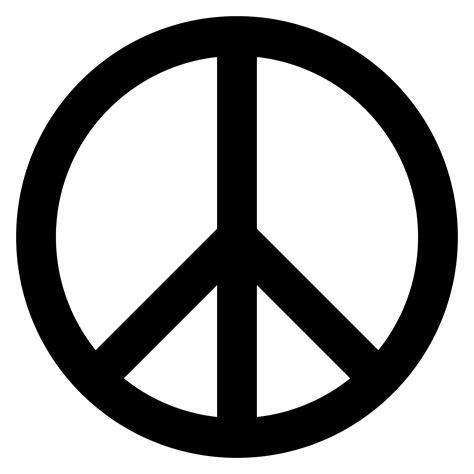 Peace Symbol Black Transparent PNG StickPNG