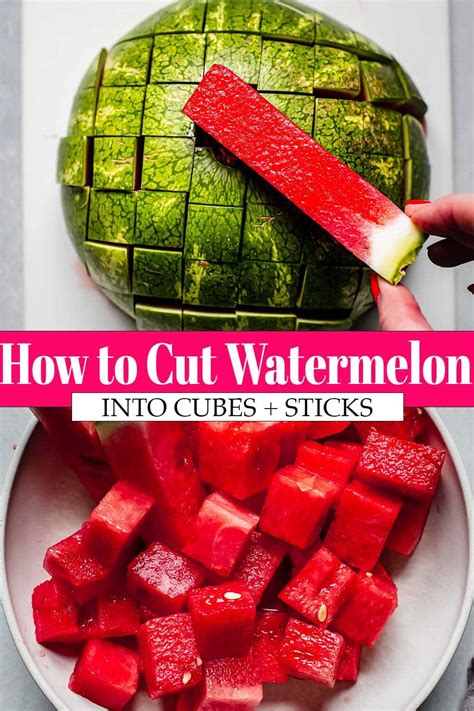 How To Cut Watermelon Sticks And Cubes Easy Guide