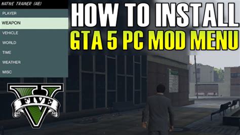 How To Install Gta V Mod Menu Pc Menyoo Youtube