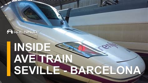 Inside Of A High Speed AVE Train From Seville To Barcelona Spanish Trains Rail Ninja Review