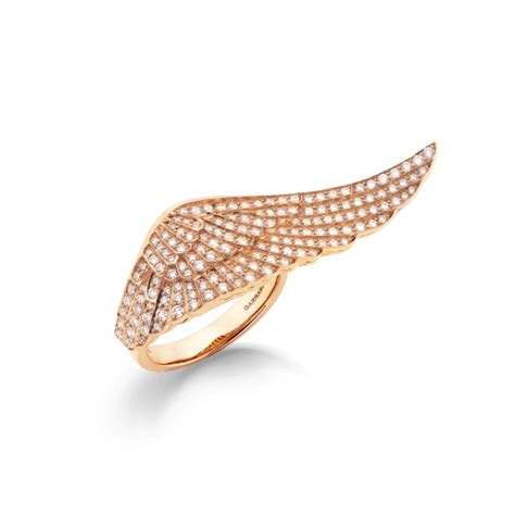 wings classic mini icons diamond ring in 18ct rose gold garrard