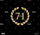 Plantilla con el logotipo del Aniversario 71. Logotipo de aniversario ...