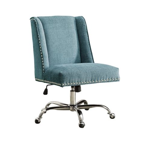 Fabric armless desk chair grey orlando. Armless Upholstered Office Chair in Aqua - 178404AQUA01U