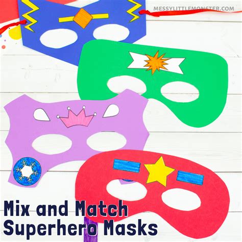 Superhero Mask Craft Messy Little Monster
