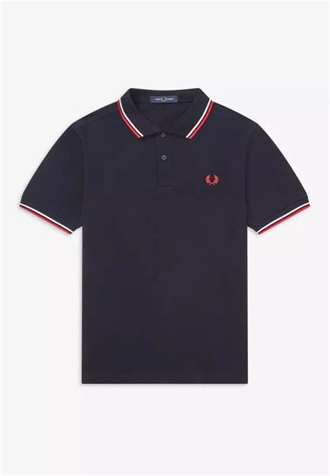 buy fred perry fred perry m3600 twin tipped fred perry shirt navy
