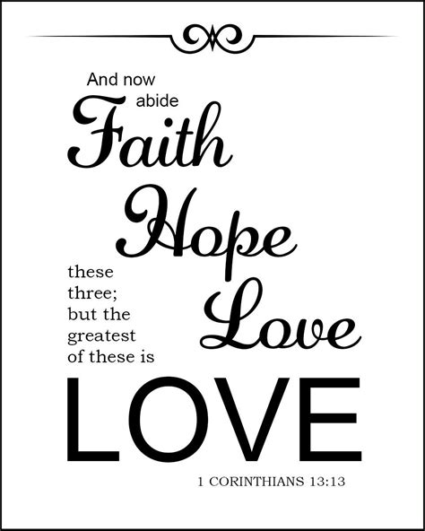 Faith Hope Love Quotes Bible Verse