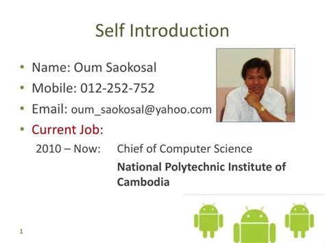 Ppt Self Introduction Powerpoint Presentation Free Download Id6330273