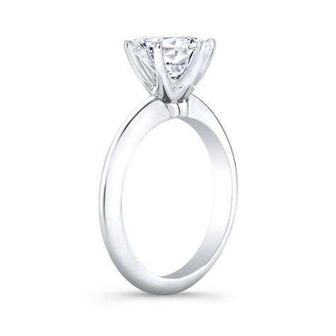 Ct Round Cut Natural Diamond Classic Prong Knife Edge Solitaire