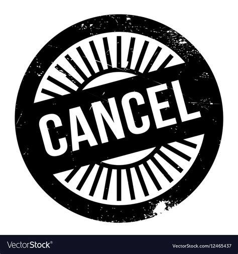 Cancel Stamp Rubber Grunge Royalty Free Vector Image