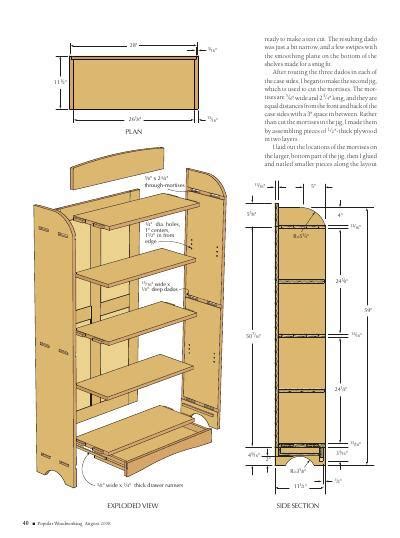 Craftsman Bookcase Woodworking Project Woodsmith Plans