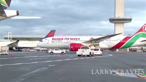 Kenya Airways Flight A002 Landing At Jfk New York Youtube