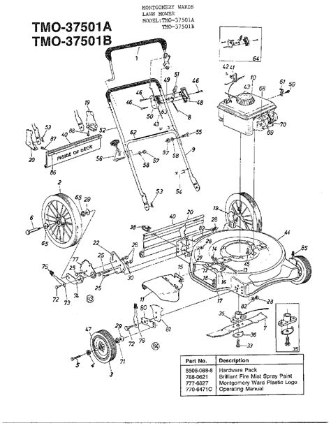 Mtd Lawn Mower Parts Diagram