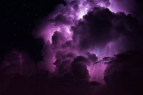 Purple Storm Clouds Nature Sky