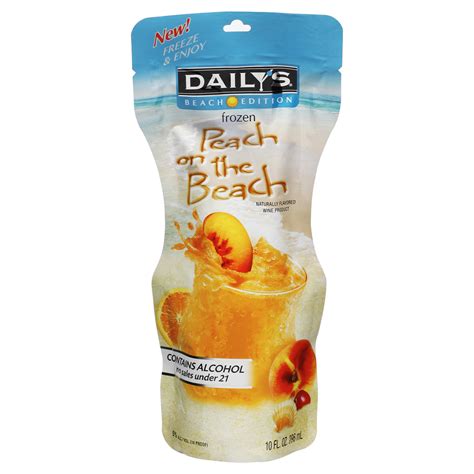 daily s frozen peach on the beach ready to drink cocktail 10 oz pouches meijer grocery