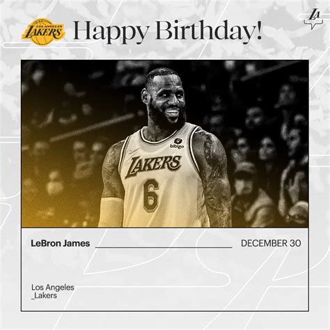 Los Angeles Lakers On Twitter Happy Birthday To The 👑 Lebron James 🎉 Nbaallstar