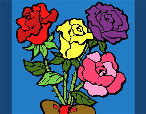 Daily coloring pages has the most intricate animal alphabet printouts. Colored page Bunch of roses painted by KArenLee