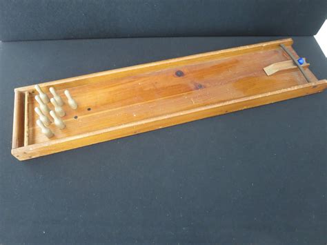 Antique Tabletop Bowling Alley Game Antique Toy Bowling Game Etsy