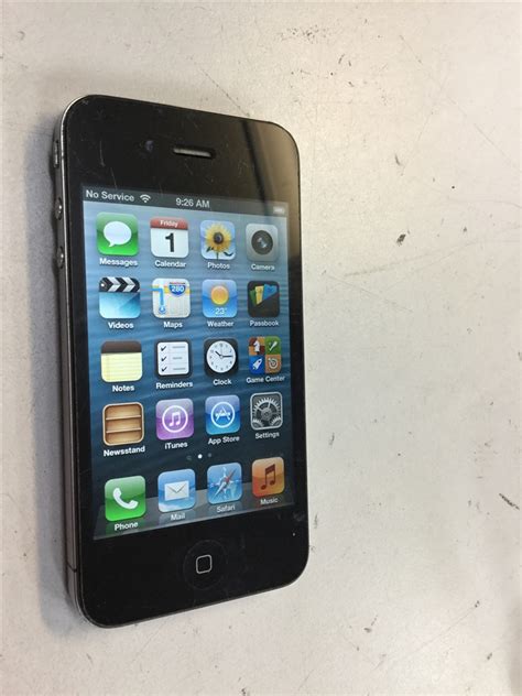 Mobile Iphone 4 Model A1332 32gb Black Appears To Function
