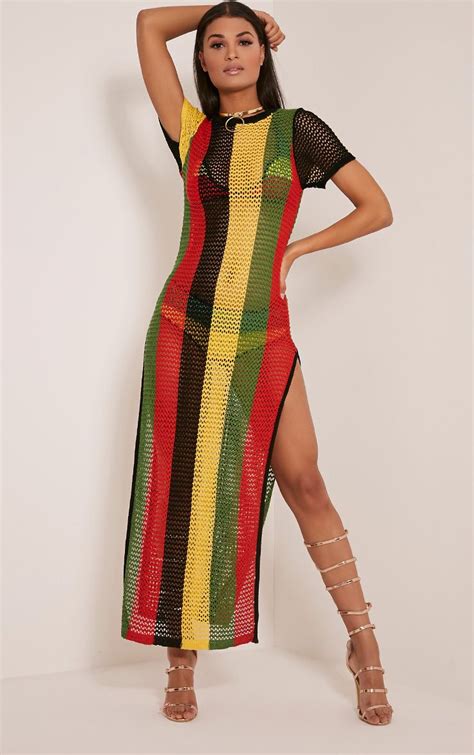 Pin By Maria De On Ziba1ra Maxi Knit Dress Rasta Dress Reggae Dress