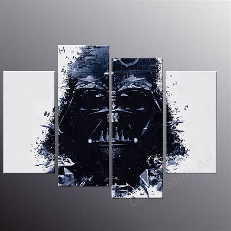 4 Piece Printed Star Wars Canvas Art Modern Painting Room Decoration