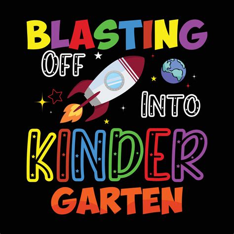 Blasting Off Into Kindergarten Back To School 20485337 Vector Art At