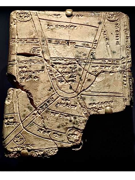 Babylonian Cuneiform Tablet With A City Map From Nippur 1550 1450 Bce
