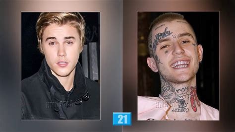 justin bieber vs lil peep transformation from 1 to 24 years old justin bieber is good youtube