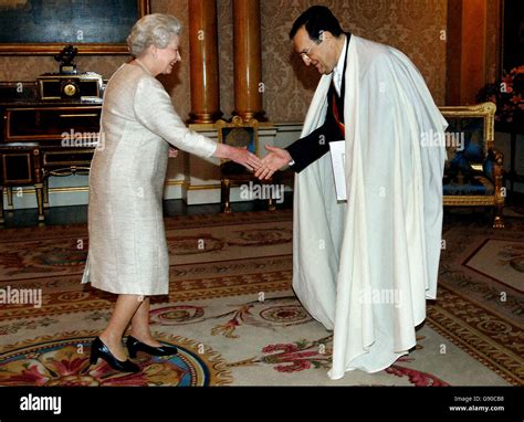 Queen Elizabeth Ii Receives The Ambassador Of Algeria Hi Res Stock