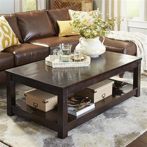 Parsons Large Coffee Table Tobacco Brown Coffee Table Decor Living