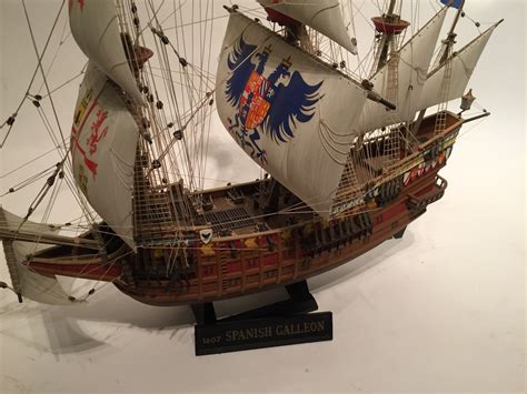1607 Spanish Galleon Model Sail Ship 1100 Scale Built From Imai Kit Of