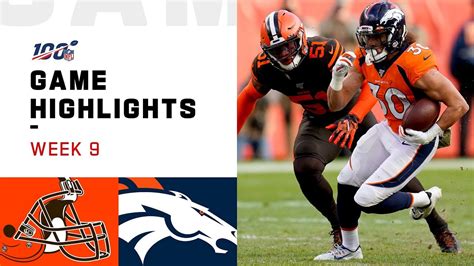 Browns Vs Broncos Week 9 Highlights Nfl 2019 Youtube