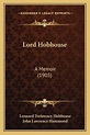 Lord Hobhouse, Leonard Trelawny Hobhouse | 9781164909736 | Boeken | bol.com